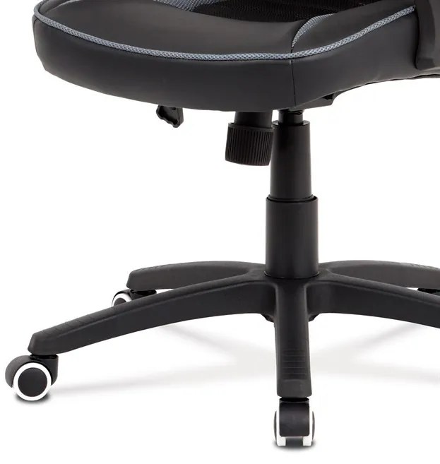 Gamerszék, Fekete Ekobőr, Hinta Mechanikával. KA-G406 GREY