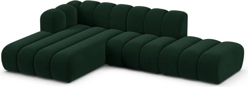 Sötétzöld sarokkanapé (bal oldali) Lupine – Micadoni Home