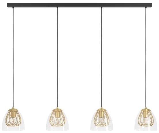 Eglo 390038 - Csillár zsinóron JAZMINIA 4xE27/40W/230V arany