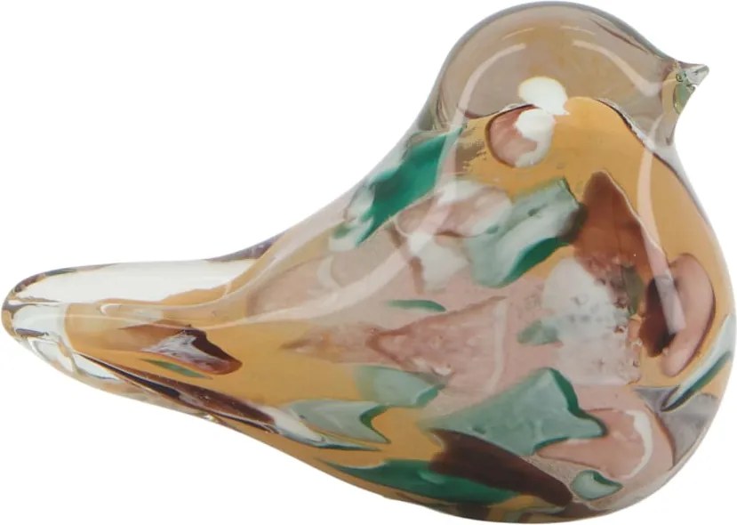 Üveg madár figura 12x7cm