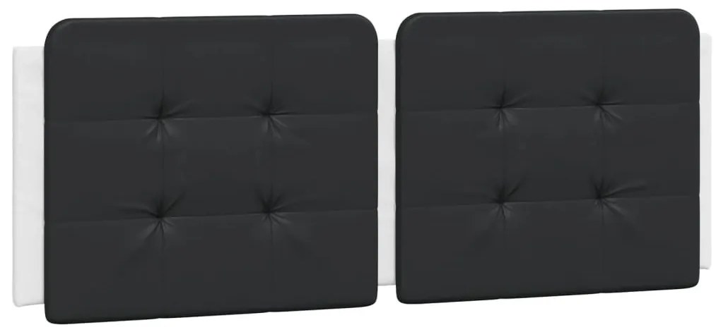 fehér és fekete műbőr ágykeret matrac nélkül Zadar 140 x 200 cm