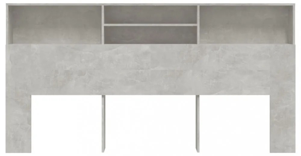 betonszürke áthidaló szekrény 200 x 19 x 103,5 cm