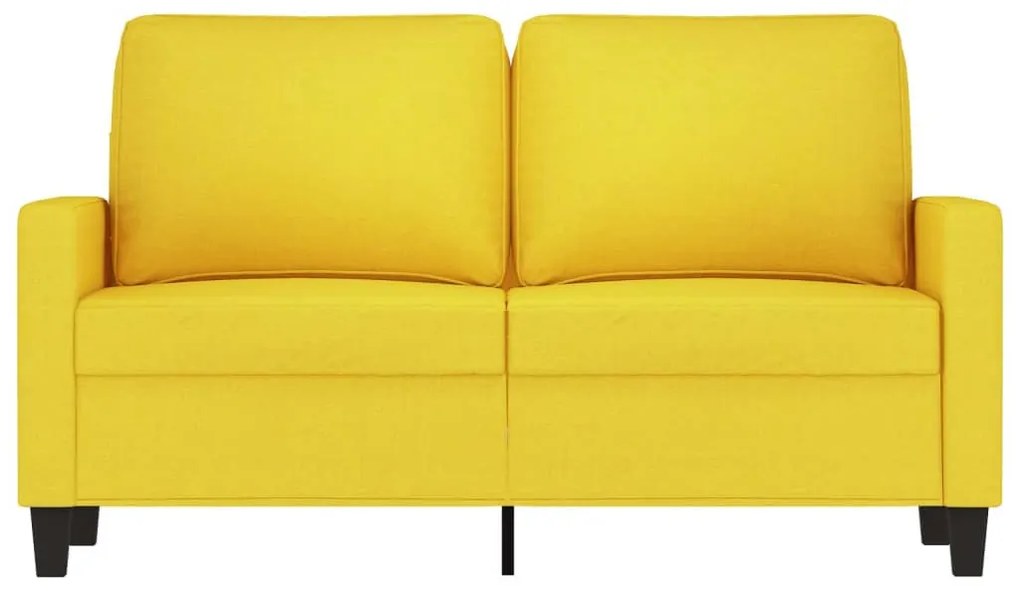 2 személyes világossárga szövet kanapé 120 cm