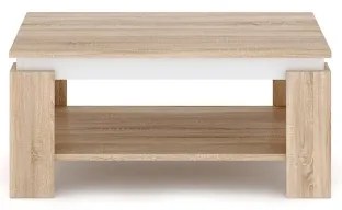 Dohányzóasztal LUNO sonoma tölgy/fehér