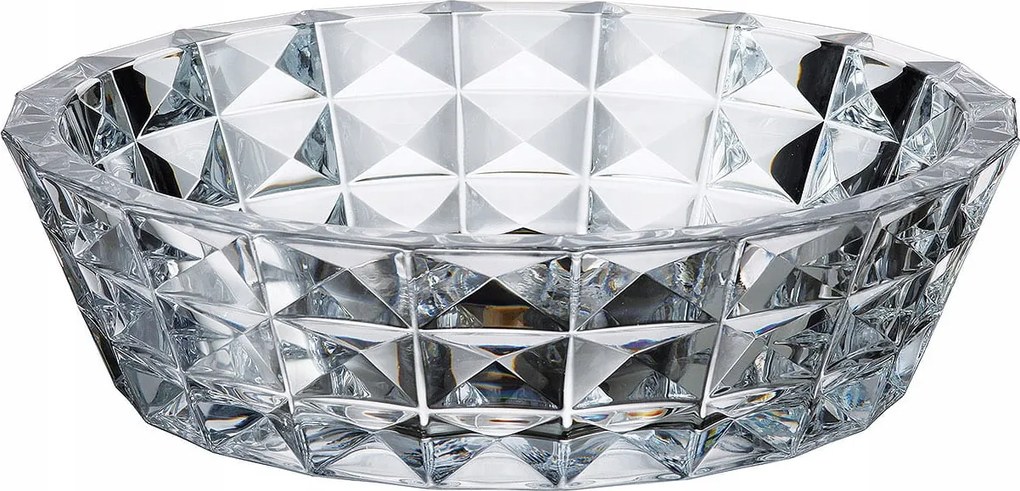 Bohemia Diamond Üveg Saláta tálaló Tálca, 32,5 cm-es Kristály