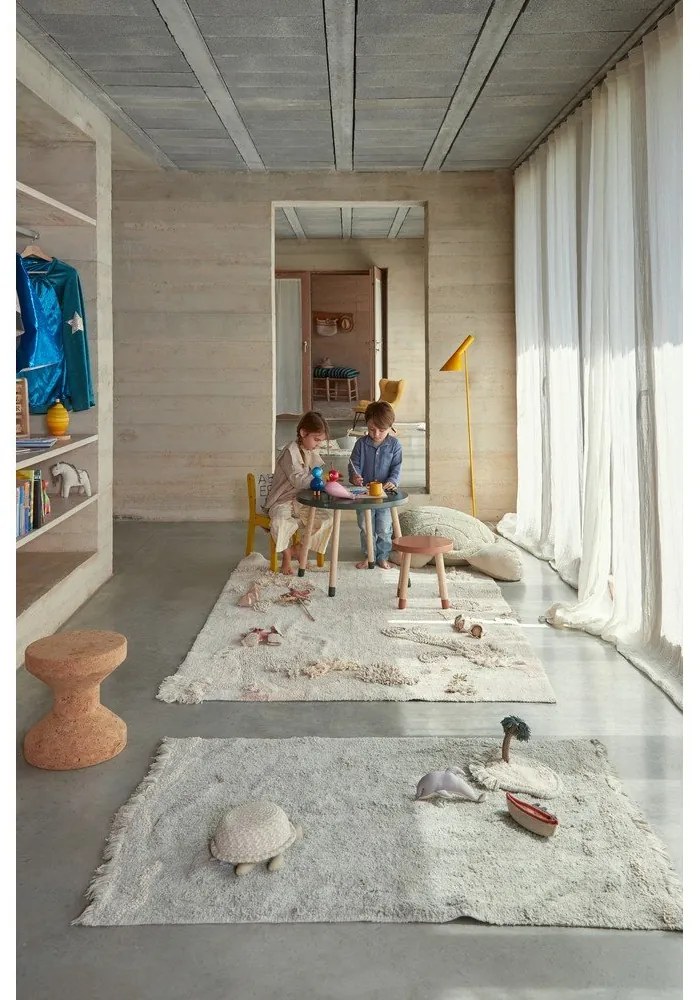 Mentazöld pamut gyerek játszószőnyeg 90x130 cm Waves – Lorena Canals