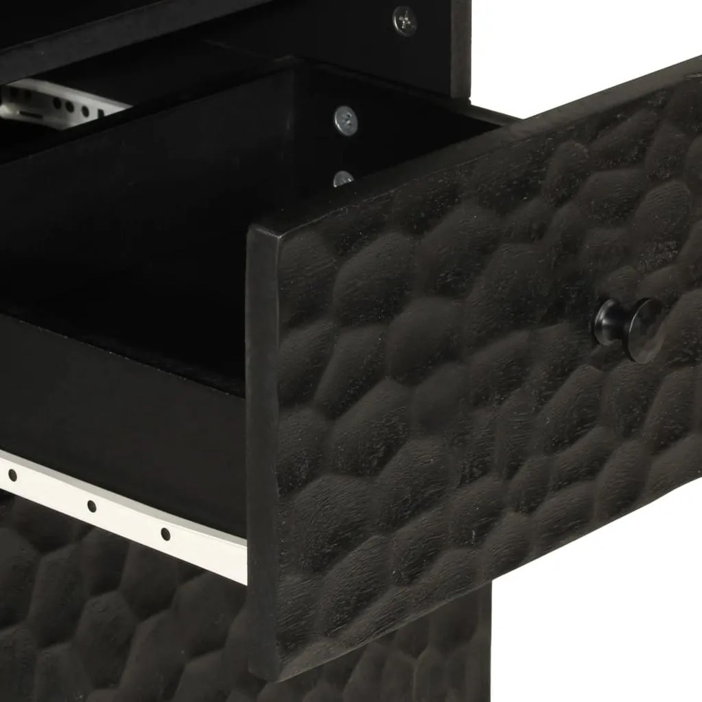 fekete tömör mangófa fürdőszobaszekrény 38 x 33 x 160 cm