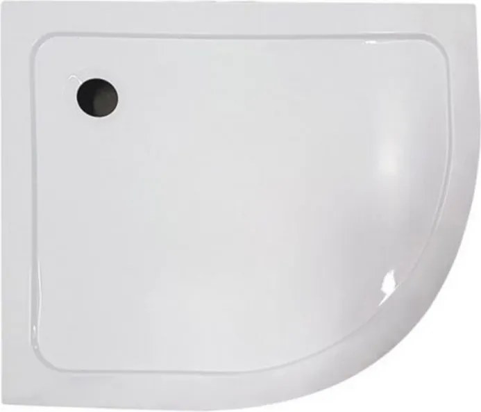 Memphis aszimmetrikus íves zuhanytálca 100x80 cm