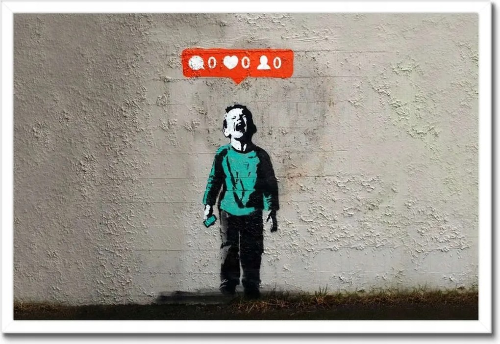 Poszterek keretben 60x40 Banksy Zero like