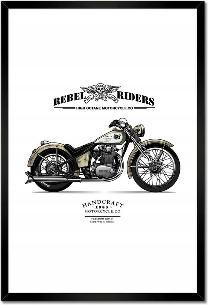 Poszterek keretben 40x60 Motorkerékpár Antik Vintage