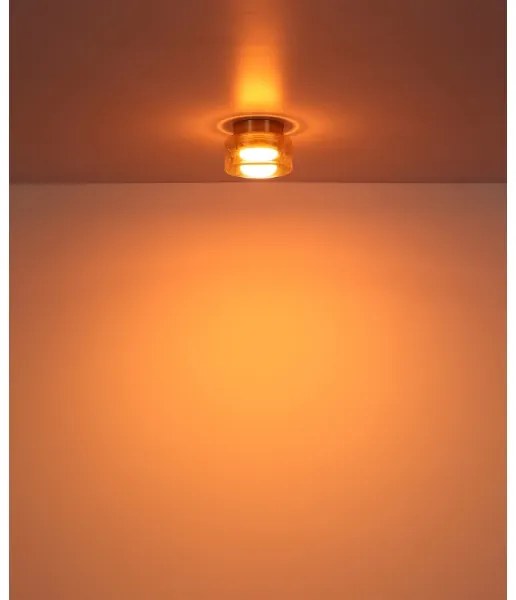 Globo 16055DG - LED Mennyezeti lámpa HIGGINS 1xGX53/6W/230V átm. 13 cm barna