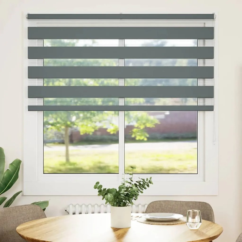 zebrafüggönnyel sötét szürke szövetszélesség 135,9cm poliészter