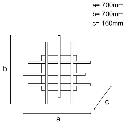 LED Dimmelhető felületre szerelhető csillár LED/90W/230V 3000-6500K + távirányítás