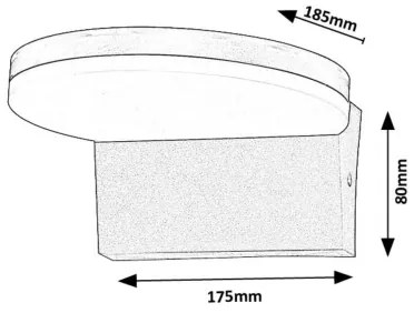 Rabalux 77117 - BATIDA LED kültéri fali lámpa 9W 230V IP54 fekete