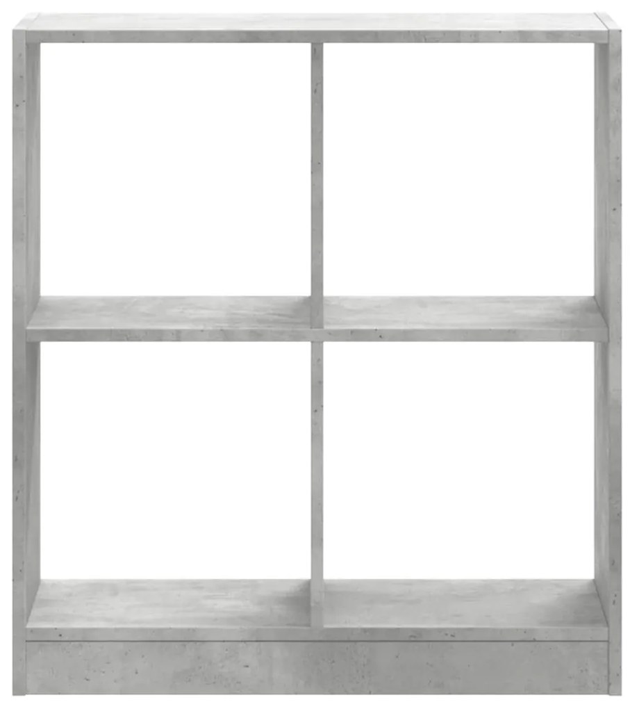 betonszürke szerelt fa könyvespolc 68,5 x 32 x 75 cm