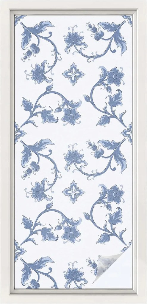 Öntapadós szélvédő furnér Adatvédelem Virágos dísz 50x116