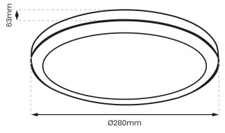 Brilagi - LED Fürdőszobai mennyezeti lámpa PERA LED/24W/230V átm. 28 cm IP65 fekete
