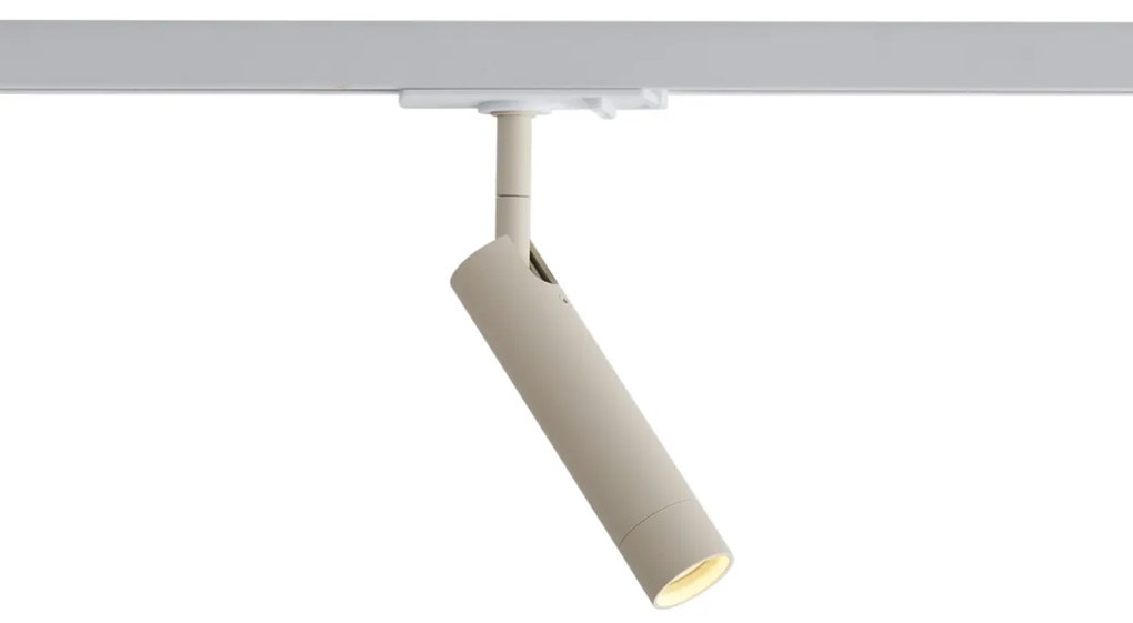 Modern spotlámpa bézs színben fehérrel 1 fázisú sínrendszerhez - Iconic Ivy