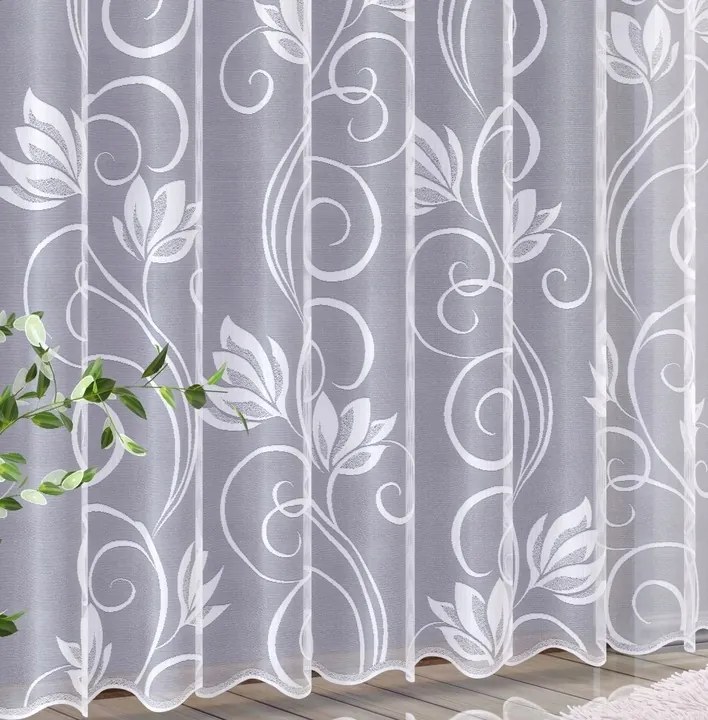 Mg Függöny jacquard 648/228 Fehér 290X160CM Kész Szalaggal K