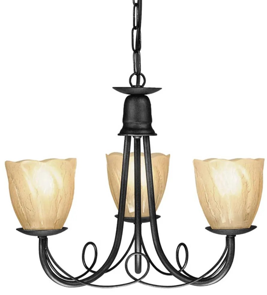 Elstead Lighting MINSTER MN3-BLACK Csillár 3x60W/E14