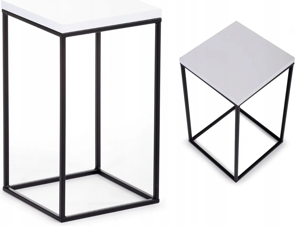 Virágtartó állvány 40 cm fekete-fehér Loft