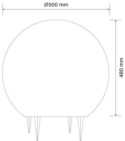 Kültéri lámpa ARGENTO 1xE27/15W/230V átm. 50 cm IP65 fehér