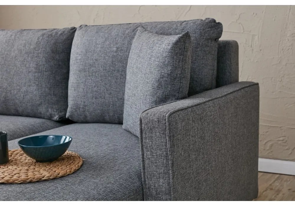 Sötétszürke kinyitható kanapé 210 cm Eva – Balcab Home