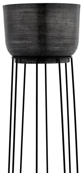 Eglo 428096 - KÉSZLET 3x Fém virágcserép OKAYAMA fekete