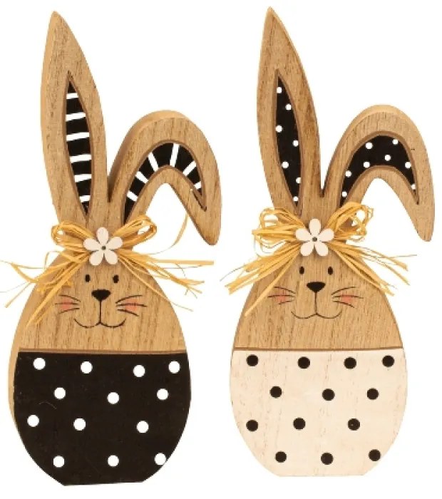 Húsvéti fa nyuszi WOODEN BUNNY - többféle változatban