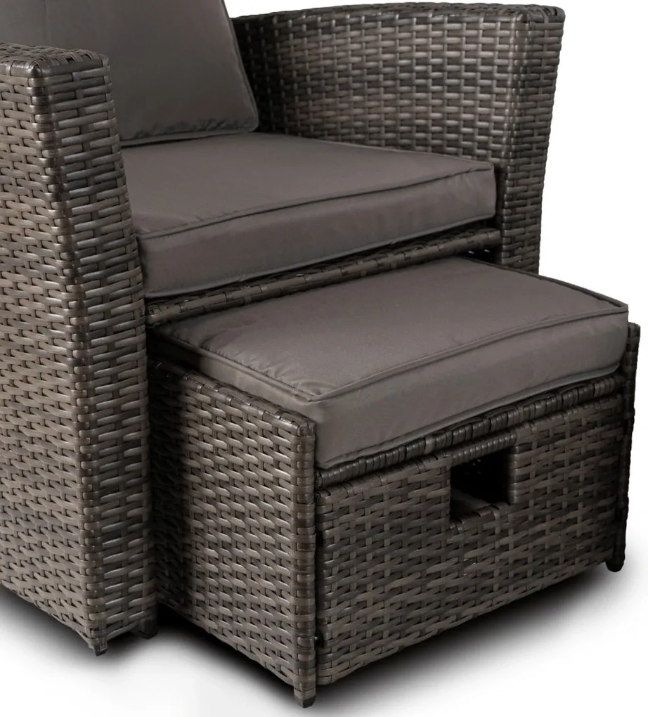 Kerti bútor szett szürke színben – DELGADO