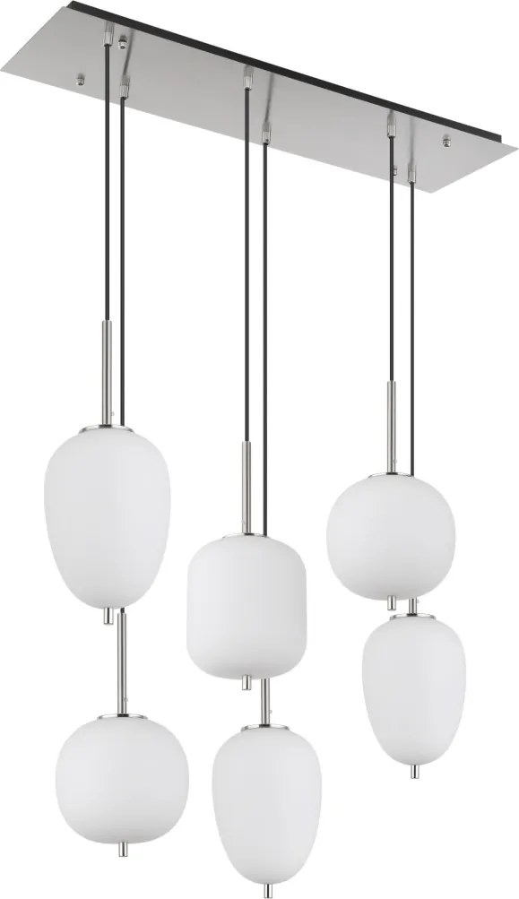 GLOBO 15345-6NO BLACKY Többágú Függesztett Lámpa E14 IP20
