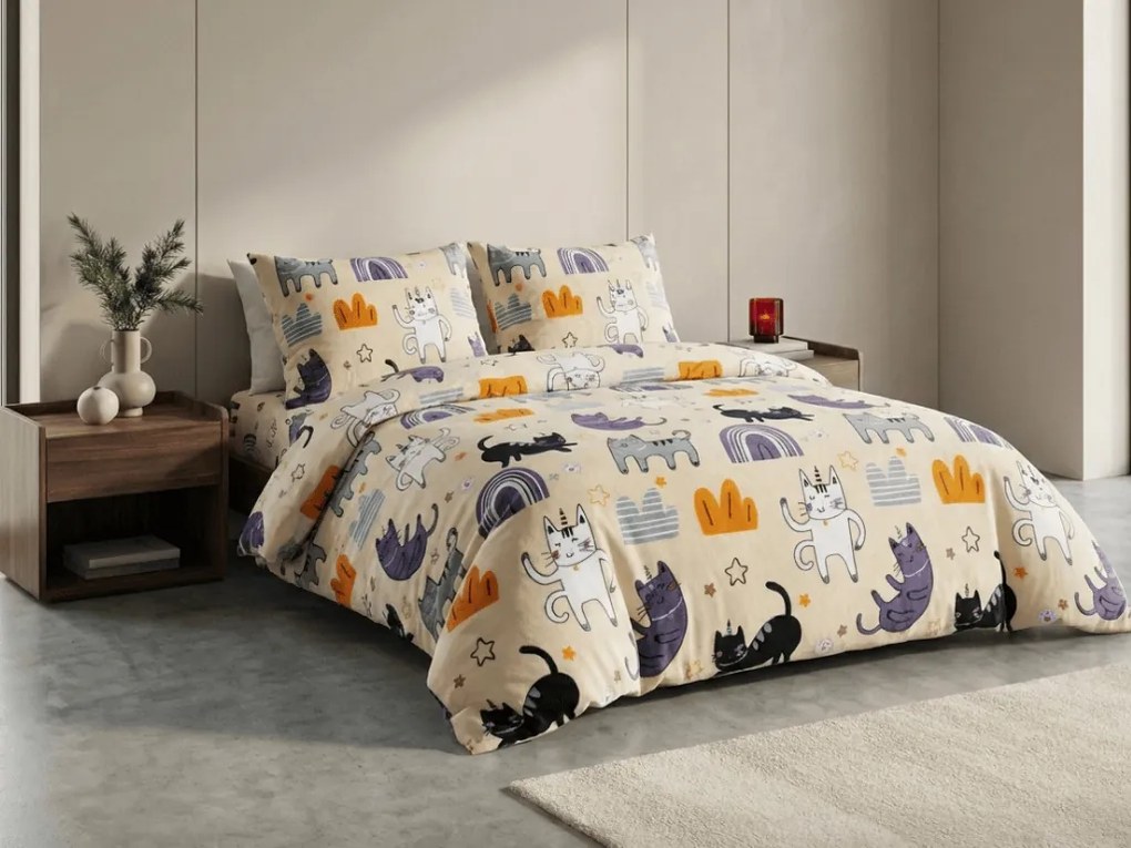 PURRSLEEP mikroplüss bézs ágyneműhuzat Ágyneműhuzat mérete: 70 x 90 cm | 140 x 220 cm