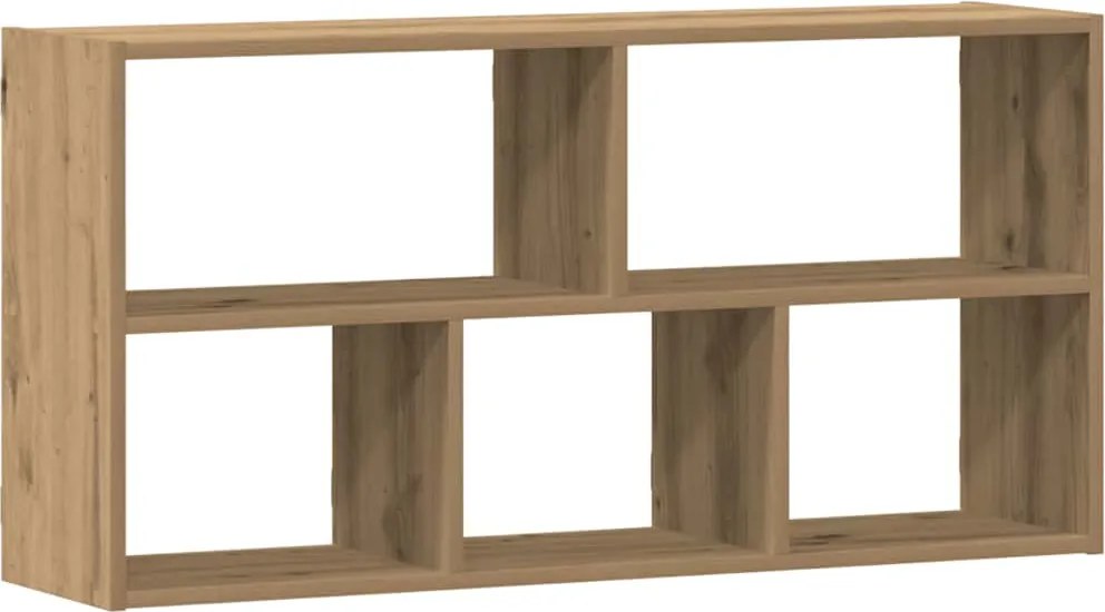 vidaXL kézműves tölgy színű szerelt fa fali polc 100 x 25 x 50 cm