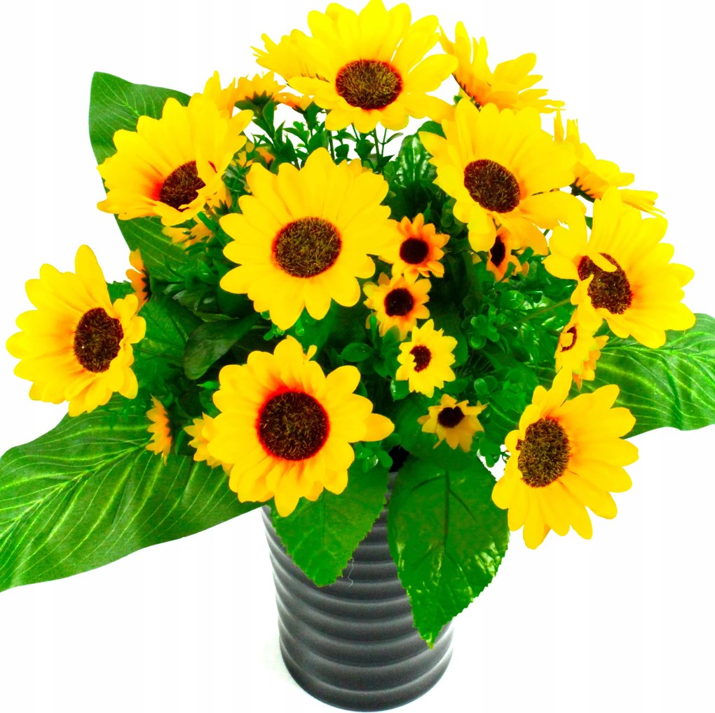 Csokor cserépben Napraforgók művirág Magasság 45 cm