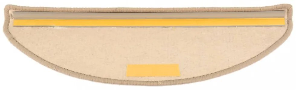 vidaXL 15 db sötét bézs színű öntapadó lépcsőszőnyeg 65x21x4 cm