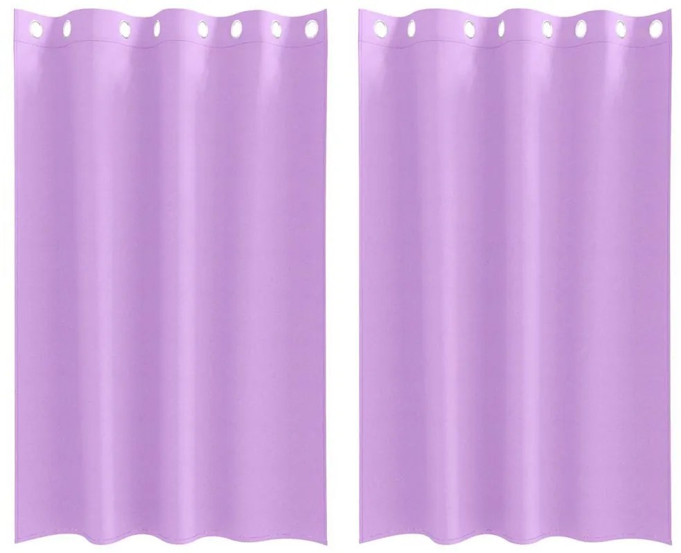 Függönyök függönyökkel 2 pcs Lila Poliészter