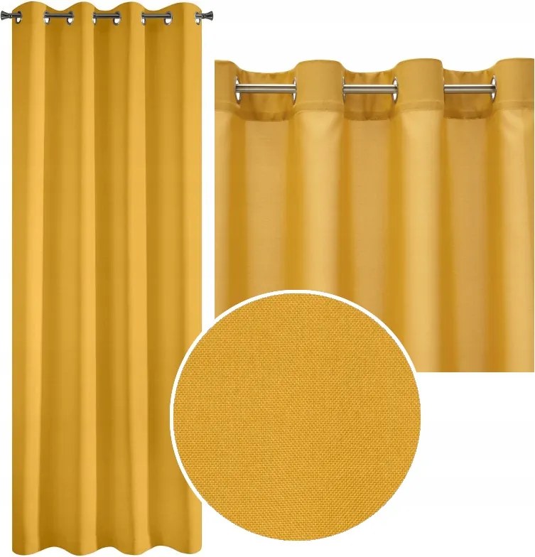 Rita készfüggöny 140x250 Eurofirany mustársárga