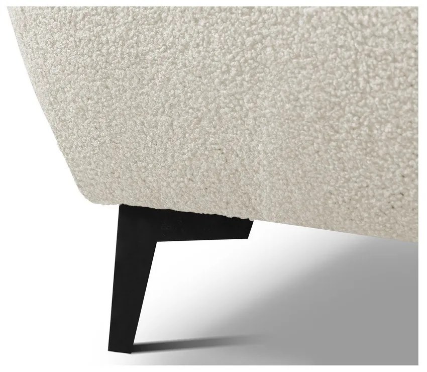 Bézs kárpitozott ágyneműtartós franciaágy ágyráccsal 140x200 cm Makapu – Makamii