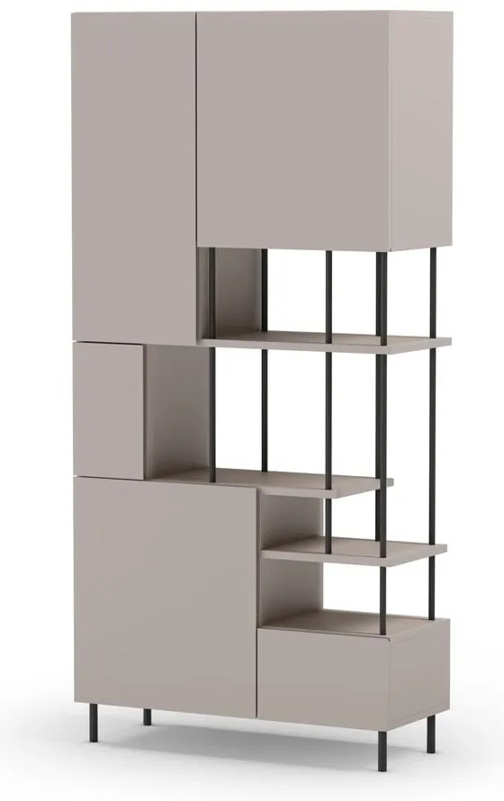 Krémszínű könyvespolc 84x175 cm Perla – Marckeric