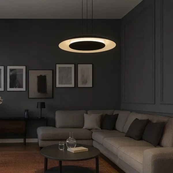 Kábeles LED csillár PIATTINO LED/30W/230V 2700/3200/4000K átm. 40 cm fekete