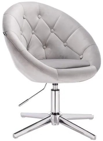 HR8516CROSS Acél modern velúr szék