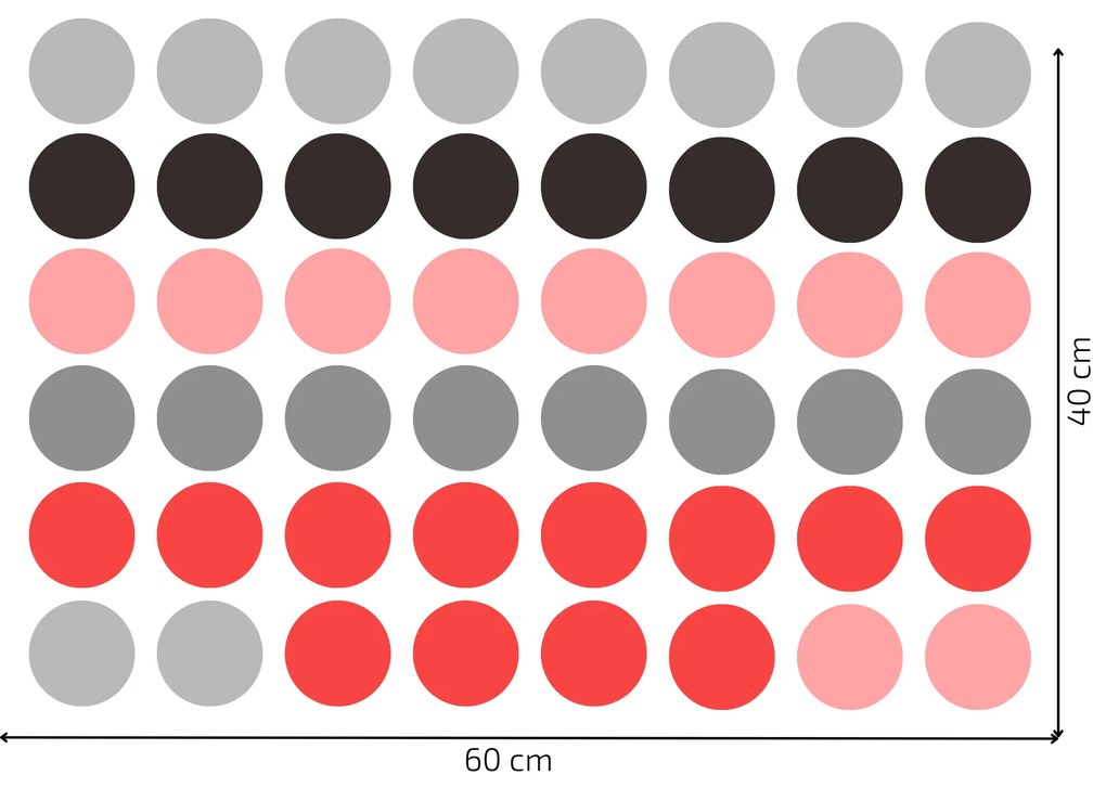 PIPPER. Falmatrica "Színes pöttyök" 5,5 cm Szín: Sötétkék