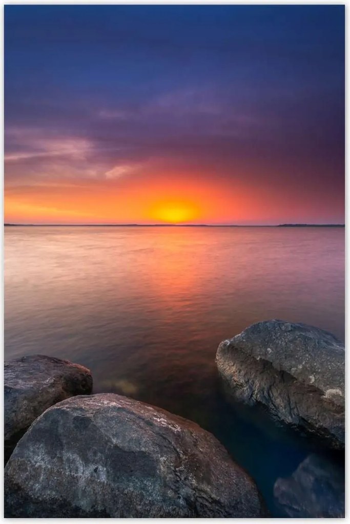 Poszterek 80x120 Sziklák Tenger Naplemente