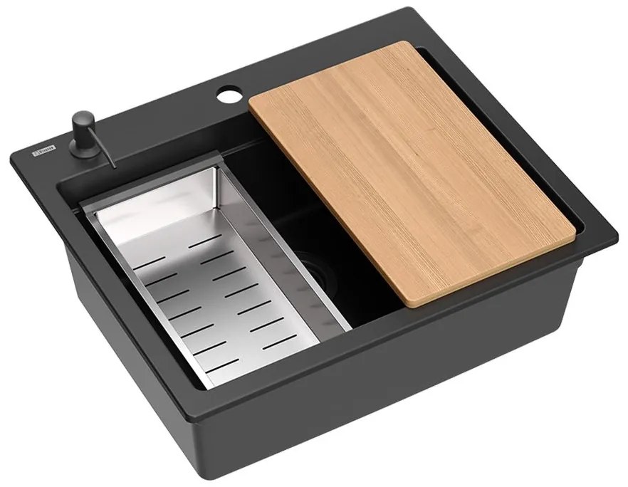 gránit mosogató KURT 110 WORKSTATION Black
