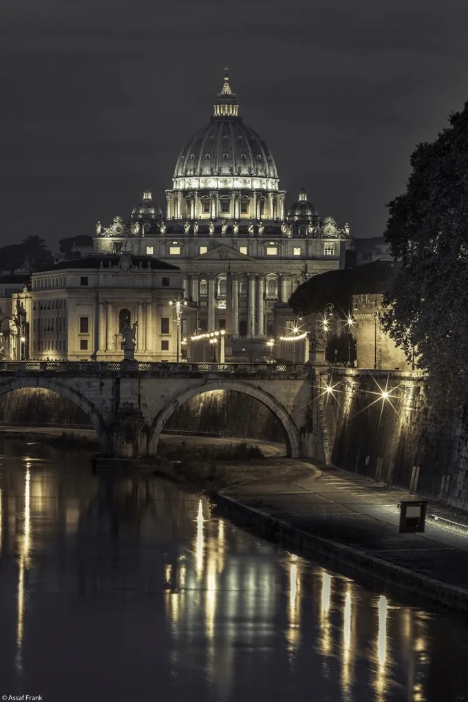 Poszter 20x30cm Kilátás a Basilica di San Pietro-ra a Vatikánban 4, Assaf Frank