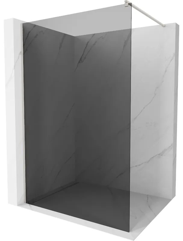 Mexen Kioto, Walk-In zuhany paraván 90 x 200 cm, 8mm szürke üveg, csiszolt acél profil, 800-090-101-97-40