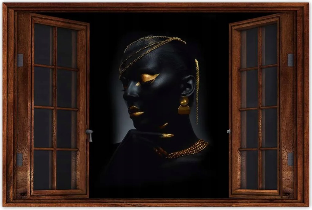 Poszter 60x40 Fej arany díszítéssel