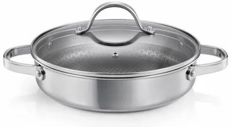 Tescoma SteelCRAFT mély serpenyő fedővel  átmérő 24 cm, 2 fogantyúval, 24 cm