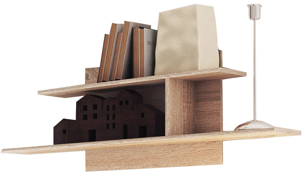 Polc 120 cm Terrell (szonoma tölgy). Akció -26%. 1053293