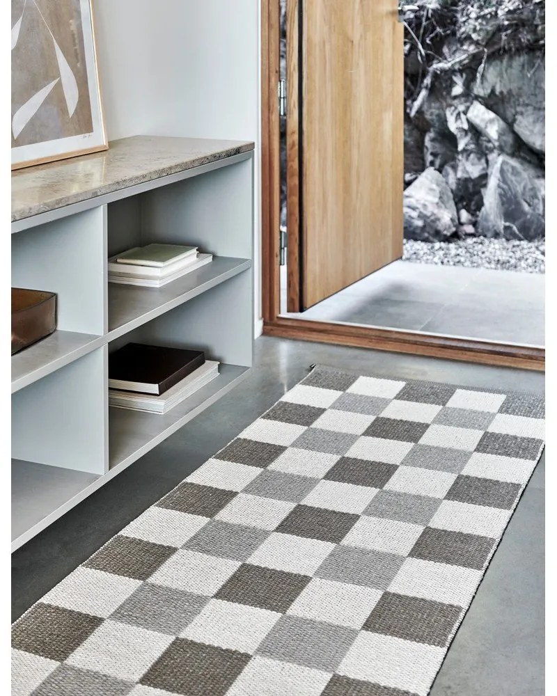 Bézs-krémszínű kültéri-beltéri futószőnyeg 70x160 cm Pix Dark Linen – Pappelina